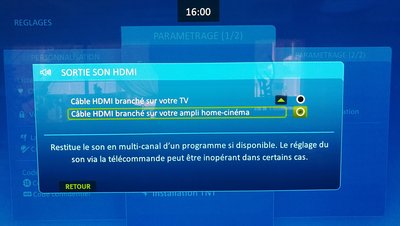 Le bug de retour du signal (image + son) vient de cette option