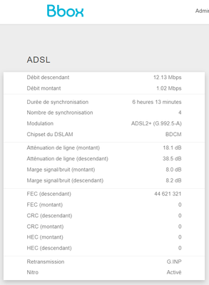 Mon débit ATM actuel chez Bouygues