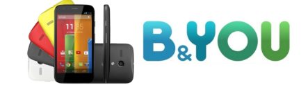 Le Moto G est disponible dans la boutique B&YOU