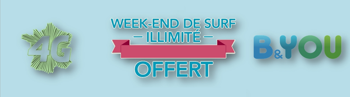 Profitez chez B&YOU de votre week-end data illimitée