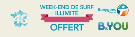 Votre week-end data illimitée offert par Bouygues Telecom et B&YOU, démarre dans quelques heures !