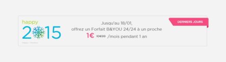 Les cinq derniers jours pour profiter d&rsquo;un nouveau forfait 24/24 à 1€, après il sera trop tard