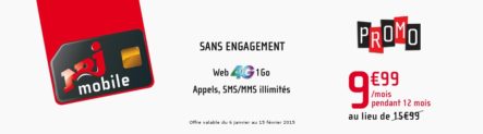 [Bon Plan] Derniers jours pour l&rsquo;offre 24/24 1Go, chez NRJ Mobile à 9.99€ pendant 12 mois