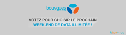 La tendance sur le choix de votre prochain week-end illimité chez Bouygues Télécom