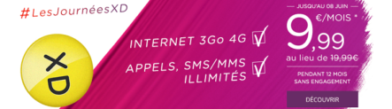 Rappel – Les journées XD chez Virgin Mobile : un forfait Appels SMS/MMS illimités et internet 4G 3Go à 9.99€