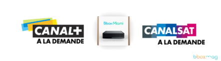 Les services à la demande de Canal plus les chaines et Canalsat sont disponibles sur la Bbox Miami