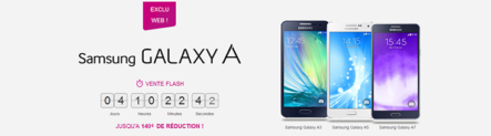 La gamme Samsung Galaxy A est en vente flash du 03 au 08 Juillet chez Bouygues Télécom en exclu Web