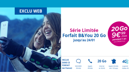 Nouvelle série limitée B&YOU : 20Go à 9.99€