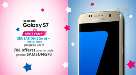 Galaxy S7 en vente flash avec forfait Sensation