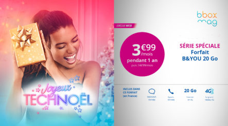 Série limitée Noel sans engagement 20Go à 3.99€