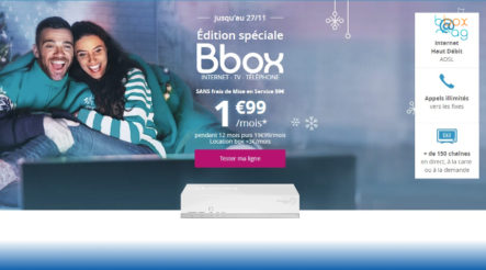 Edition spéciale Bbox standard à 5€ pendant 12 mois