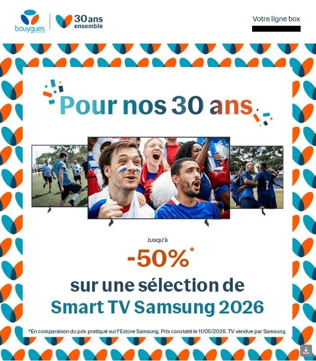 e-mail transmis aux abonnés Bbox