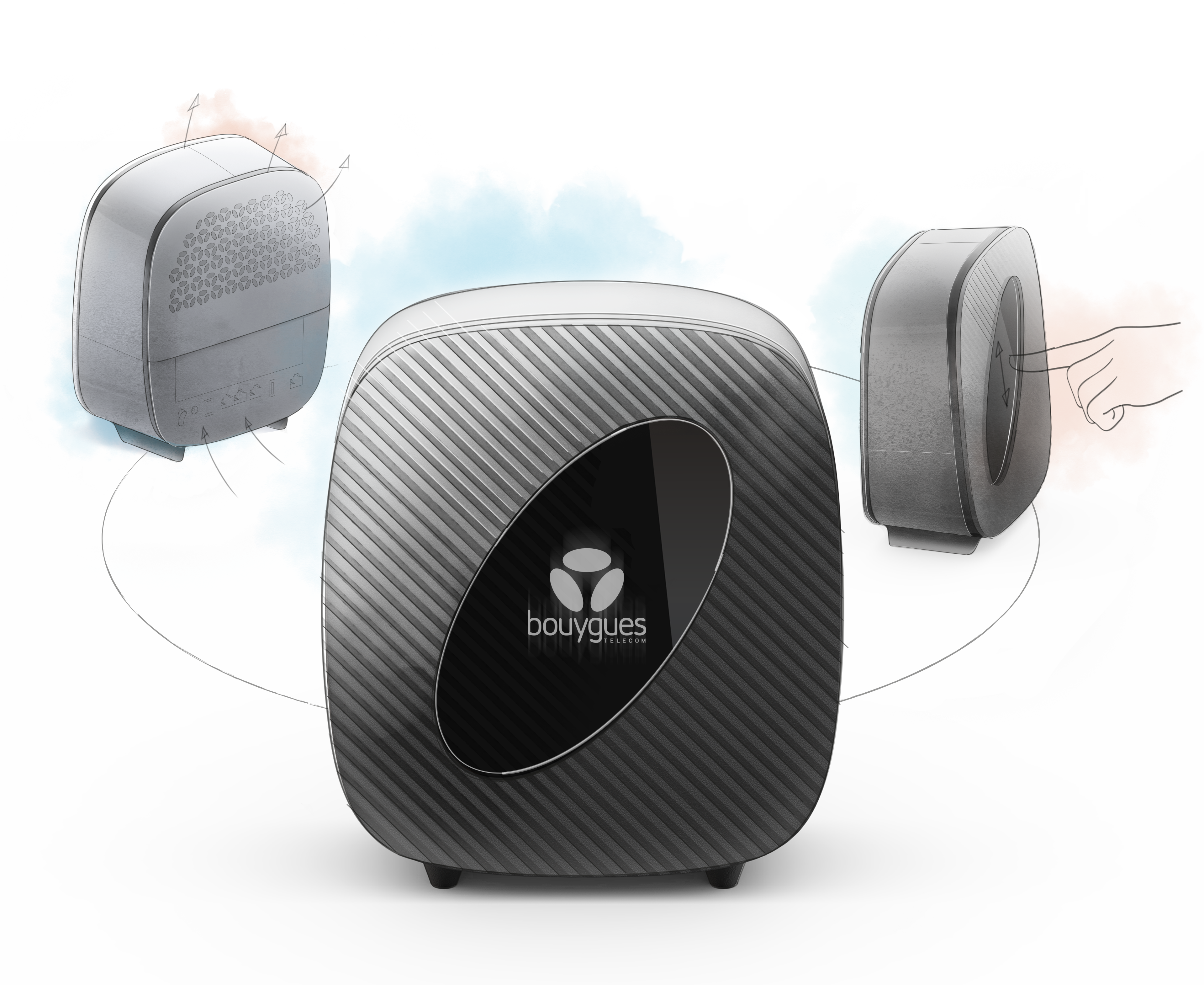 Sketch de la Bbox Wi-Fi 7 XT, modem routeur Sagem F5696b