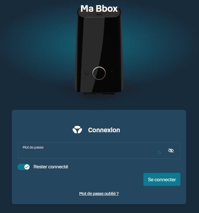 Interface d'administration mabbox.bytel.fr sur Bbox WiFi 6E
