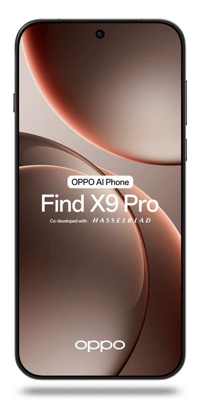 OPPO Find X9 Pro Charbon Titane, vue de face