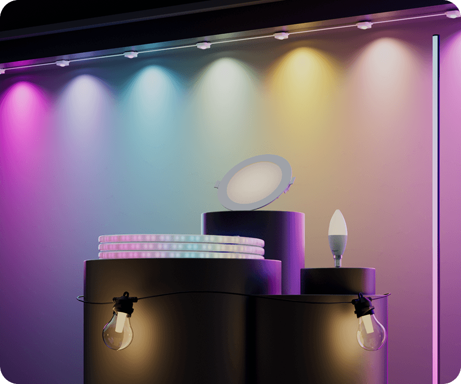 Gamme d'éclairages connectés Aqara présentée à l'IFA 2026 : lampadaire, downlight, ruban et ampoules