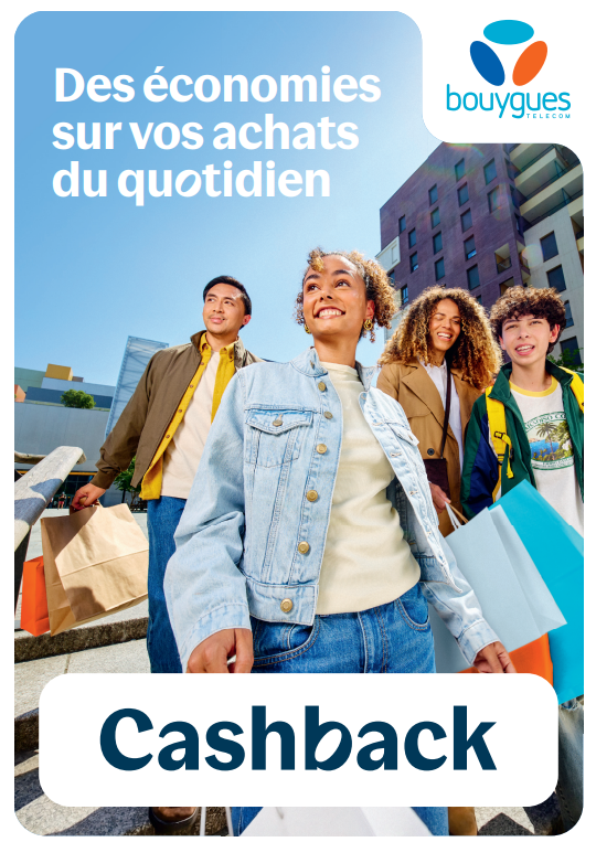 Visuel du Cashback Bouygues Telecom : des économies sur vos achats du quotidien